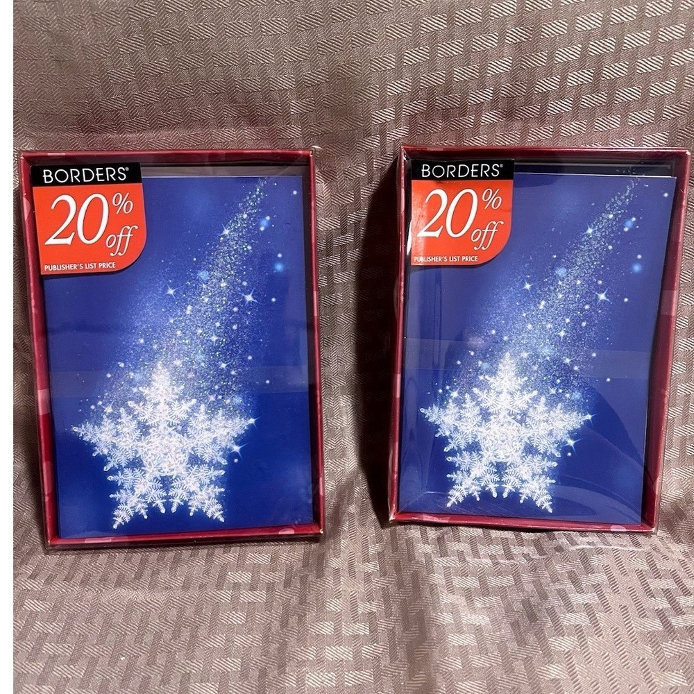 Vintage Portal Christmas Cards Magical Snowflake 30 Enveloped Boxed 2003 NOS